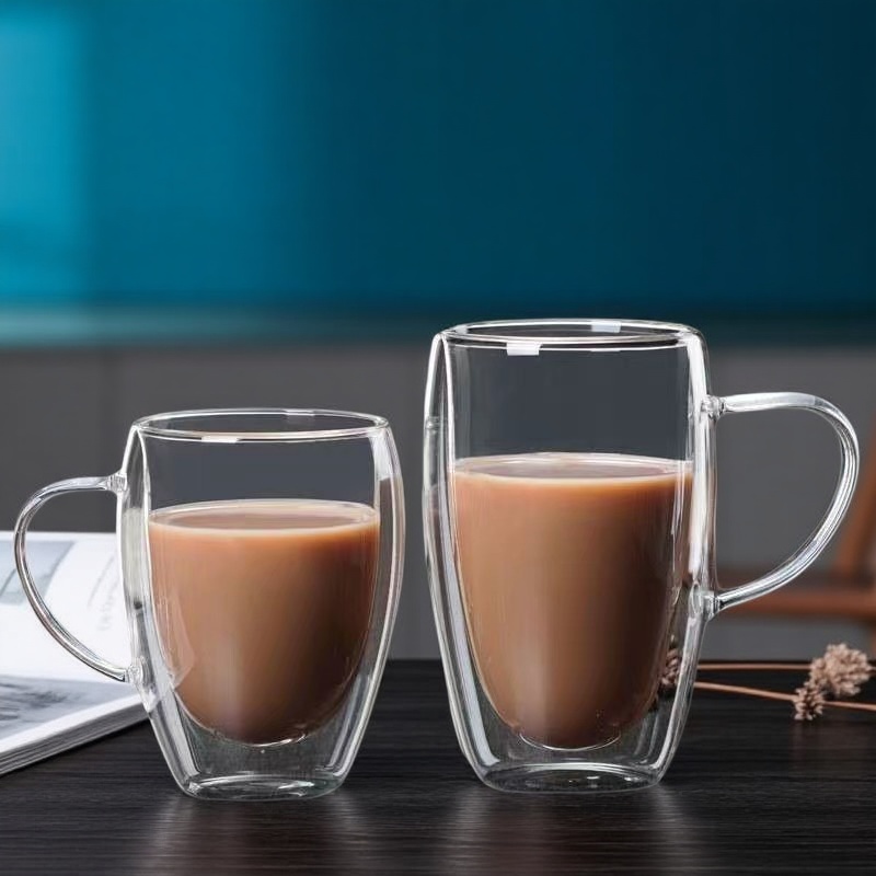Espresso Shot Glass - 150/250/350/450ml 이중 벽 커피 머그잔 높은